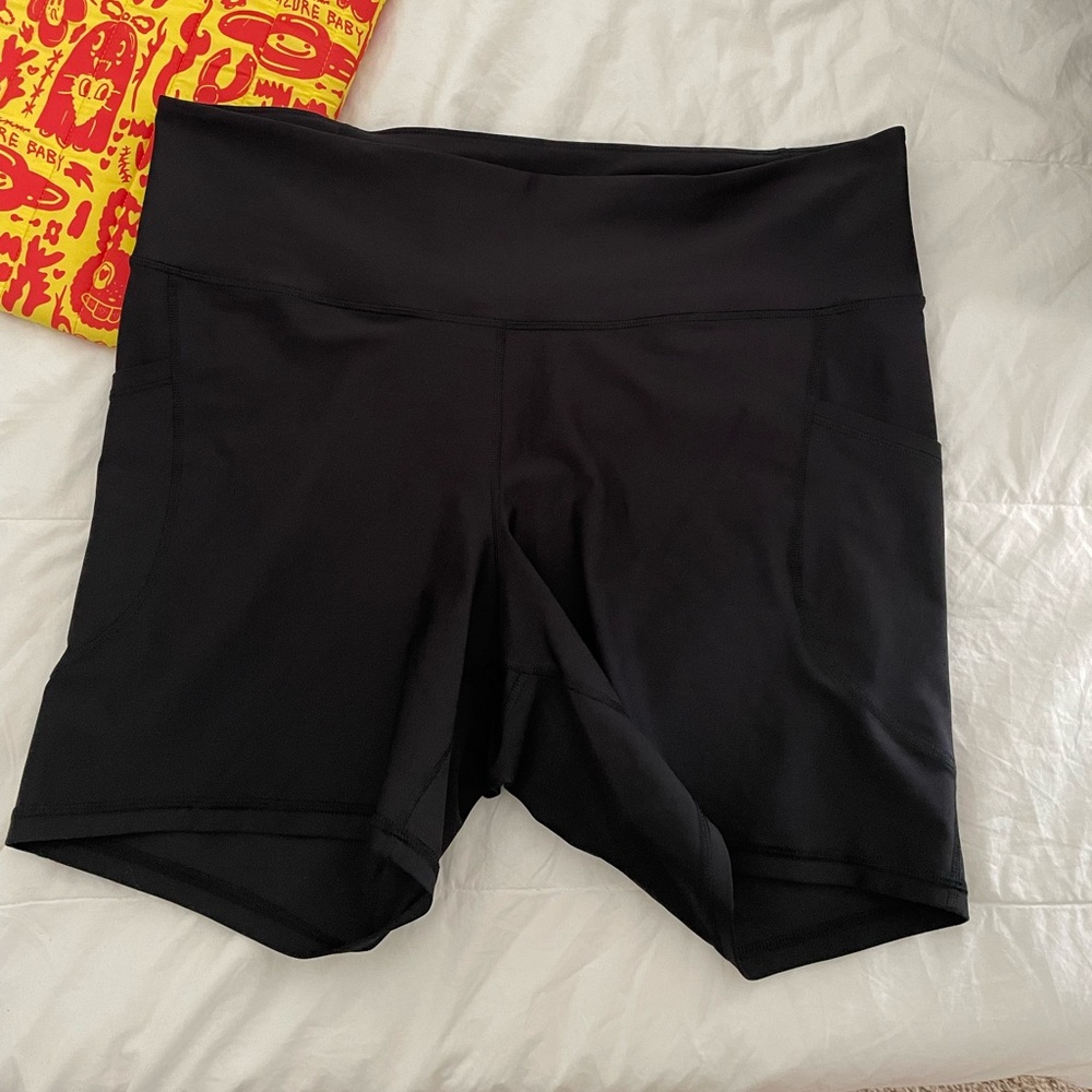 Women's Black High-Waisted Biker Shorts